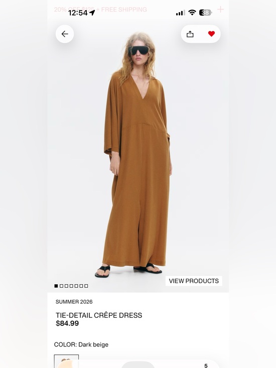 H&M Dresses & Skirts - H&M V-Neck Maxi Tie-Detail Crêpe Dress kaftan